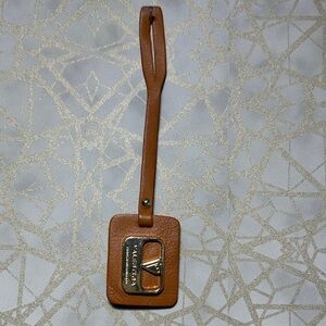 Valentina Brown Leather Tag with Silver Accent